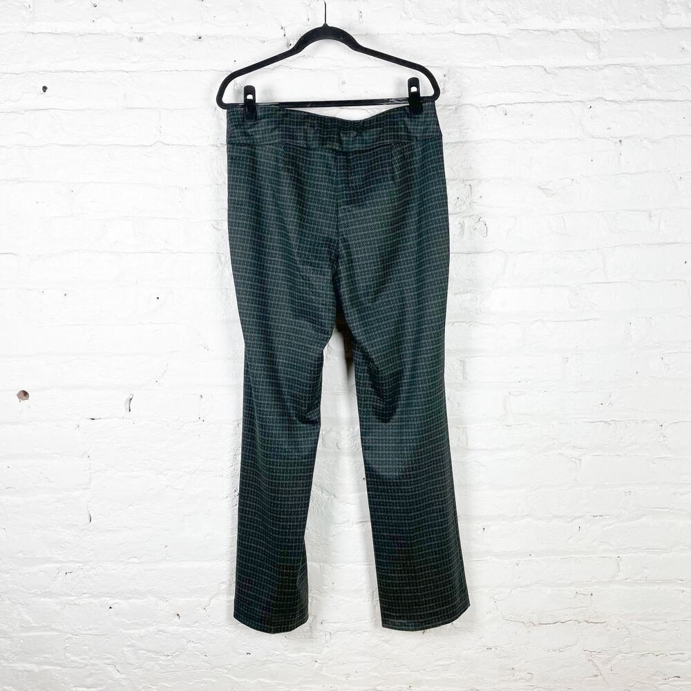Vintage y2k Anne Klein plaid grey houndstooth pants elastic waist Size Large